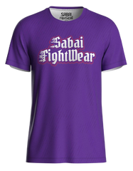 Purple Flaming Oni top by Sabai Fightwear featuring a bold purple design with fierce oni motifs and comfortable athletic fit.