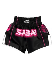Pink Predator full set by Sabai Fightwear, featuring a matching top and shorts with athletic pink fabric for combat sports.