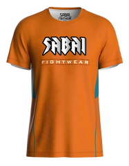 Orange Yaksha Protector top by Sabai Fightwear, featuring vibrant design and comfortable fit for martial arts training.