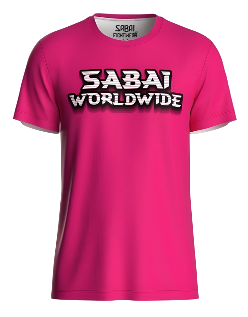 Pink Predator full set by Sabai Fightwear featuring a pink athletic uniform for martial arts or training.