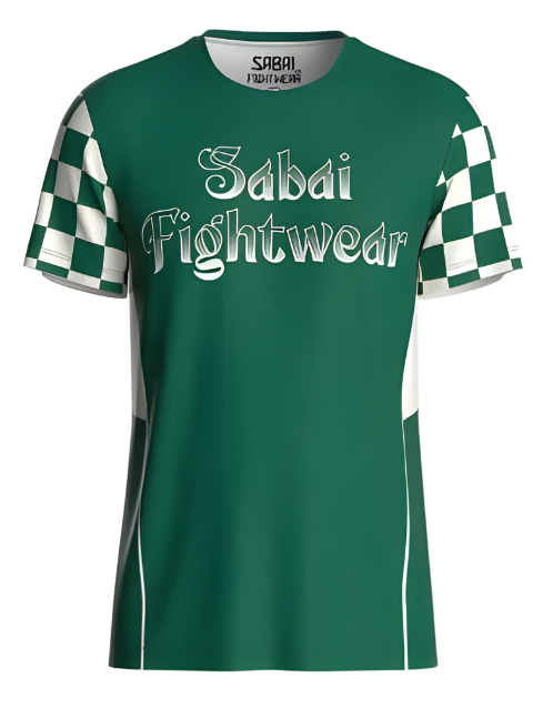 Sabai Fightwear Crocodile Checkmate full set featuring a detailed crocodile pattern on martial arts training apparel.