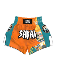 Sabai Fightwear embroidered Yaksha Protector full set with intricate design and detailed craftsmanship for martial arts protection.
