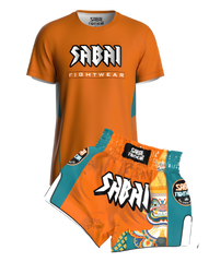 Embroidered Yaksha Protector full set by Sabai Fightwear, featuring detailed armor pieces for martial arts or cosplay.